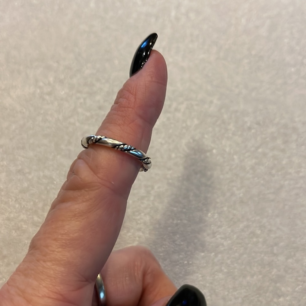 Sterling Silver 925 Stack Ring, Size 5 - image 1